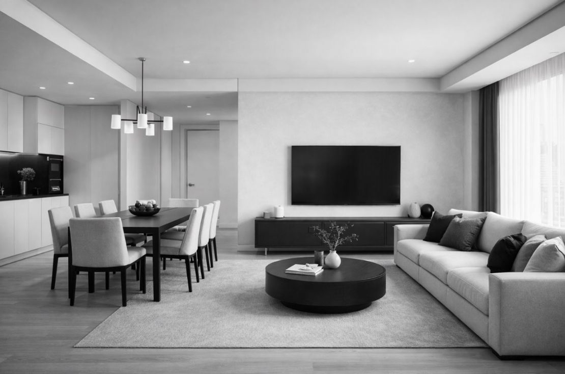 經典不退流行的黑白比例，打造有層次的空間設計